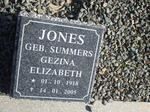 JONES Gezina Elizabeth nee SUMMERS 1918-2005