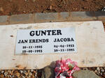 GUNTER Jan Erends 1925-1993 & Jacoba 1933-1991