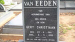 EEDEN Gert Christiaan, van 1914-1995