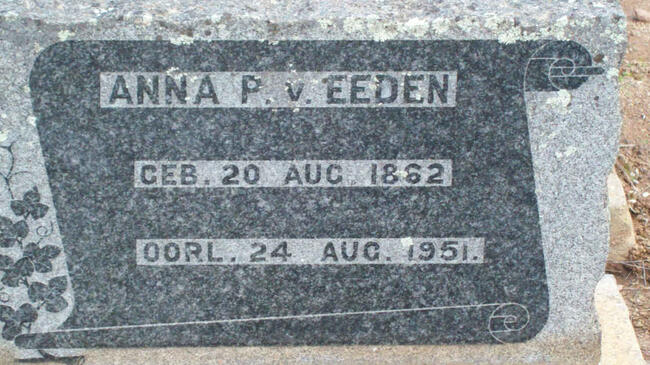EEDEN Anna P., van 1862-1951
