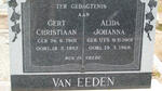 EEDEN Gert Christiaan 1901-1952 & Alida Johanna UYS 1901-1969