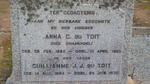 TOIT Guilliamme J.J., du 1884-1970 & Anna C. SWANEPOEL 1888-1963