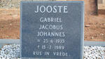 JOOSTE Gabriel Jacobus Johannes 1935-1989