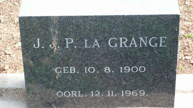 GRANGE J.J.P., la 1900-1969