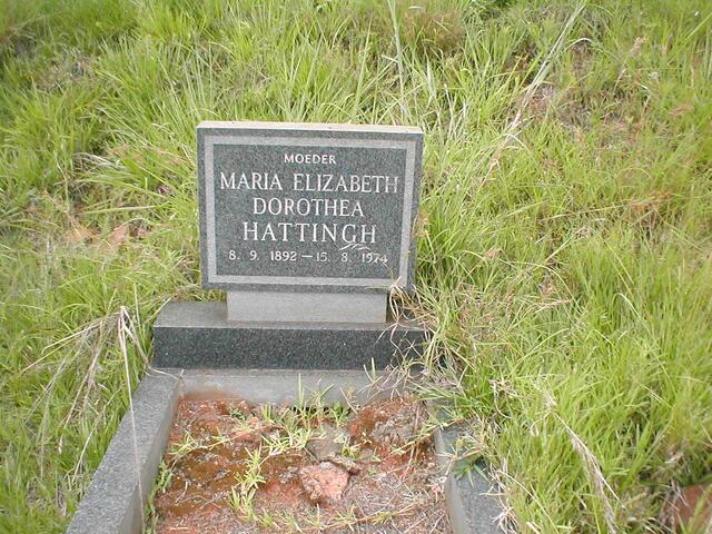 HATTINGH Maria Elizabeth 1892-1974