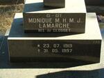 LAMARCHE Monique M.H.M.J. nee DE CLOSSET 1919-1997