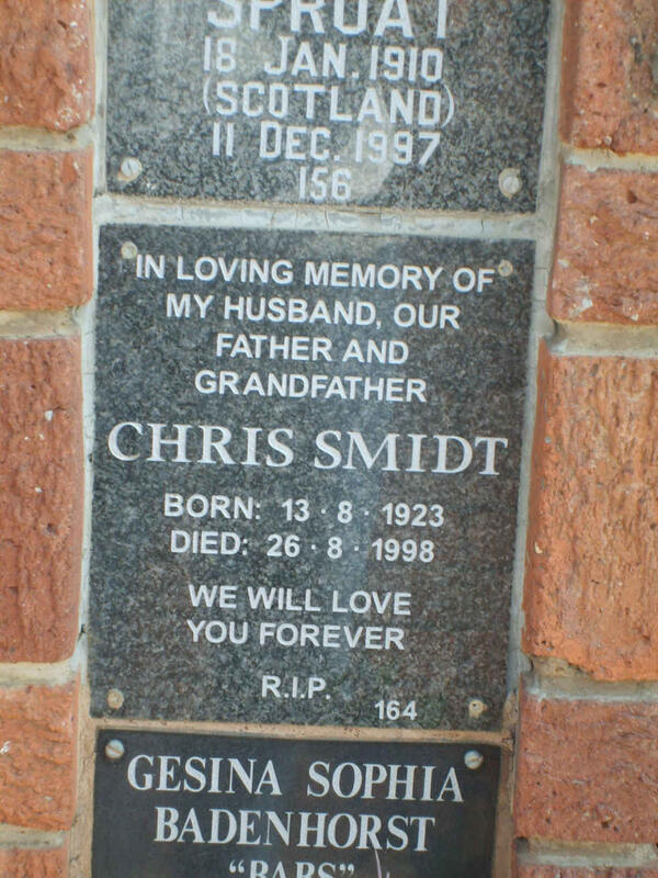SMIDT Chris 1923-1998