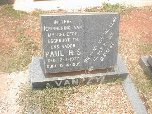 ZYL Paul H.S., van 1937-1989
