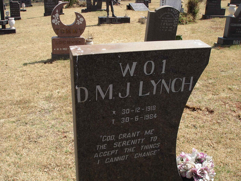 LYNCH D.M.J. 1918-1984