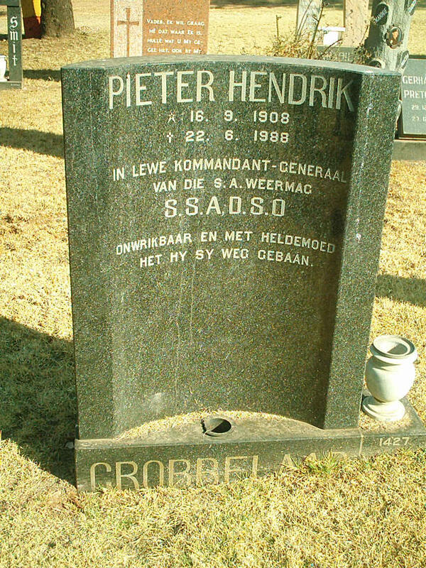 GROBBELAAR Pieter Hendrik 1908-1988
