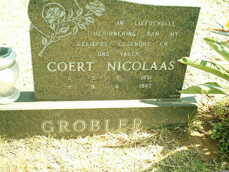 GROBLER Coert Nicolaas 1951-1982