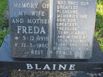 BLAINE Freda 1918-1980