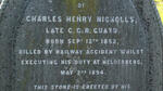 NICHOLLS Charles Henry 1852-1894