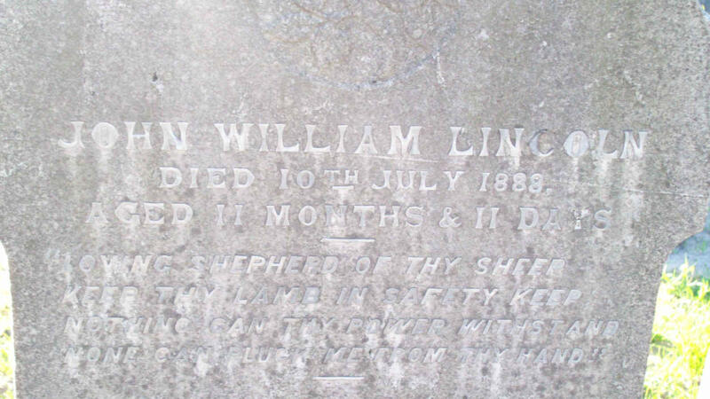 LINCOLN John William -1889