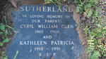 SUTHERLAND Cyril William Glen 1910-1966 & Kathleen Patricia 1918-1991
