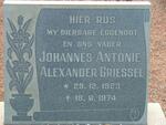 GRIESSEL Johannes Antonie Alexander 1923-1974