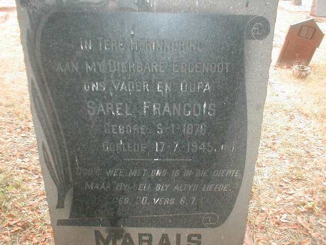 MARAIS Sarel Francois 1876-1945