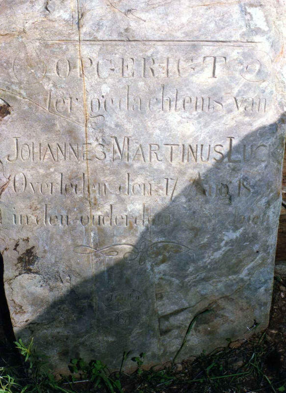 LUCK Johannes Martinus -18??