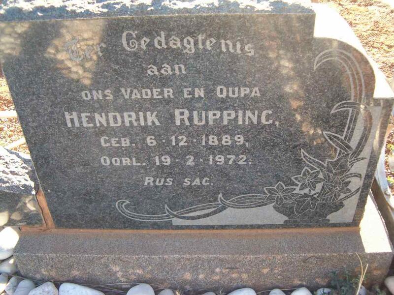 RUPPING Hendrik 1889-1972
