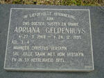 GELDENHUYS Adriana 1948-1995