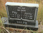 RALPH Philip 1906-1982 & Aletta 1903-1980