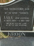 KROON Lulu nee EKSTEEN 1923-1982