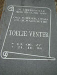 VENTER Toelie 1927-2004
