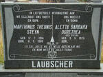 LAUBSCHER Marthinus Theunis Steyn 1914-1988 & Aletta Barbara Dorethea STEYN 1925-