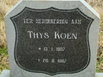 KOEN Thys 1907-1987