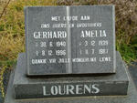 LOURENS Gerhard 1930-1996 & Amelia 1939-1987