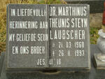 LAUBSCHER Marthinus Theunis Steyn 1960-1993