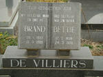 VILLIERS Brand, de 1933-1988 & Bettie 1938-1998