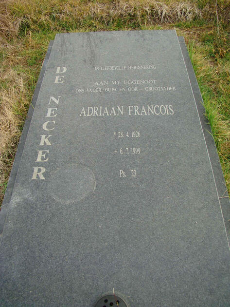 NECKER Adriaan Francois, de 1926-1999