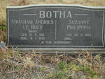 BOTHA Abraham Andries Le Roux 1915-1975 & Suzanne Philippina 1923-
