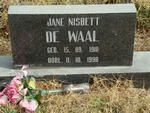 WAAL Jane Nisbett, de 1918-1998