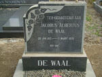 WAAL Jacobus Albertus, de 1913-1970