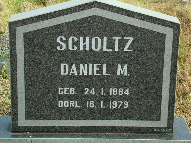 SCHOLTZ Daniel M. 1884-1979