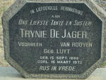 JAGER Trynie, de voorheen VAN ROOYEN nee LUYT 1888-1972