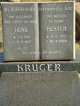 KRUGER Tienie 1919-1987 & Hester 1922-2004