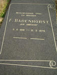 BADENHORST F. nee SWIEGERS 1891-1975