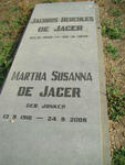 JAGER Jacobus Hercules, de 1898-1978 & Martha Susanna JONKER  1916-2008