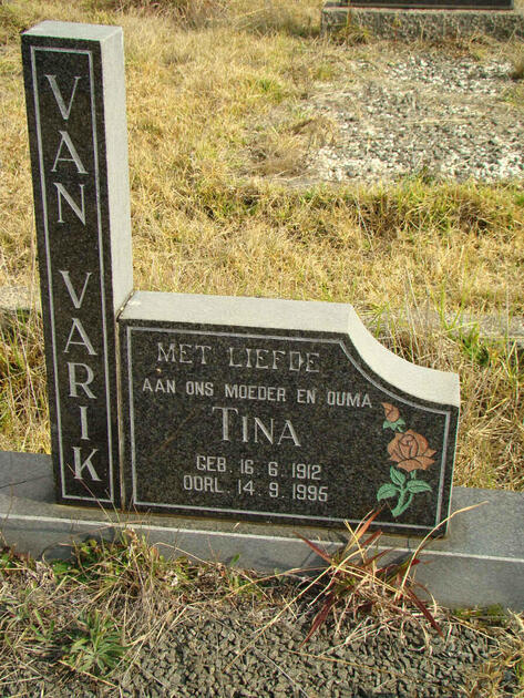 VARIK Tina, van 1912-1995
