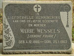 WESSELS Marie nee FOURIE 1886-1963
