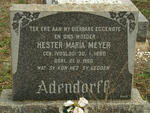 ADENDORFF Hester Maria Meyer nee VOSLOO 1890-1960