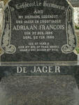 JAGER Adriaan Francois, de 1885-1960