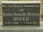 HEFER Hendrik Gerhardus Frederick 1908-1960