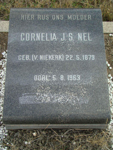 NEL Cornelia J.S. nee VAN NIEKERK 1879-1963