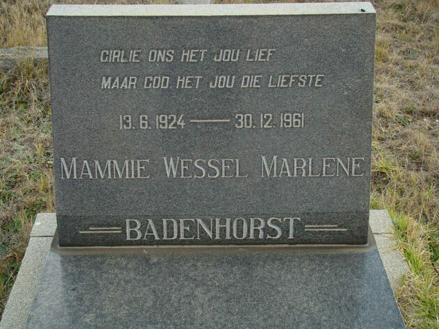 BADENHORST Girlie 1924-1961