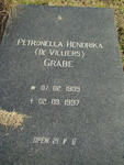 GRABE Petronella Hendrika nee DE VILLIERS 1909-1997