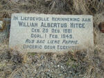 HITGE William Albertus 1881-1949